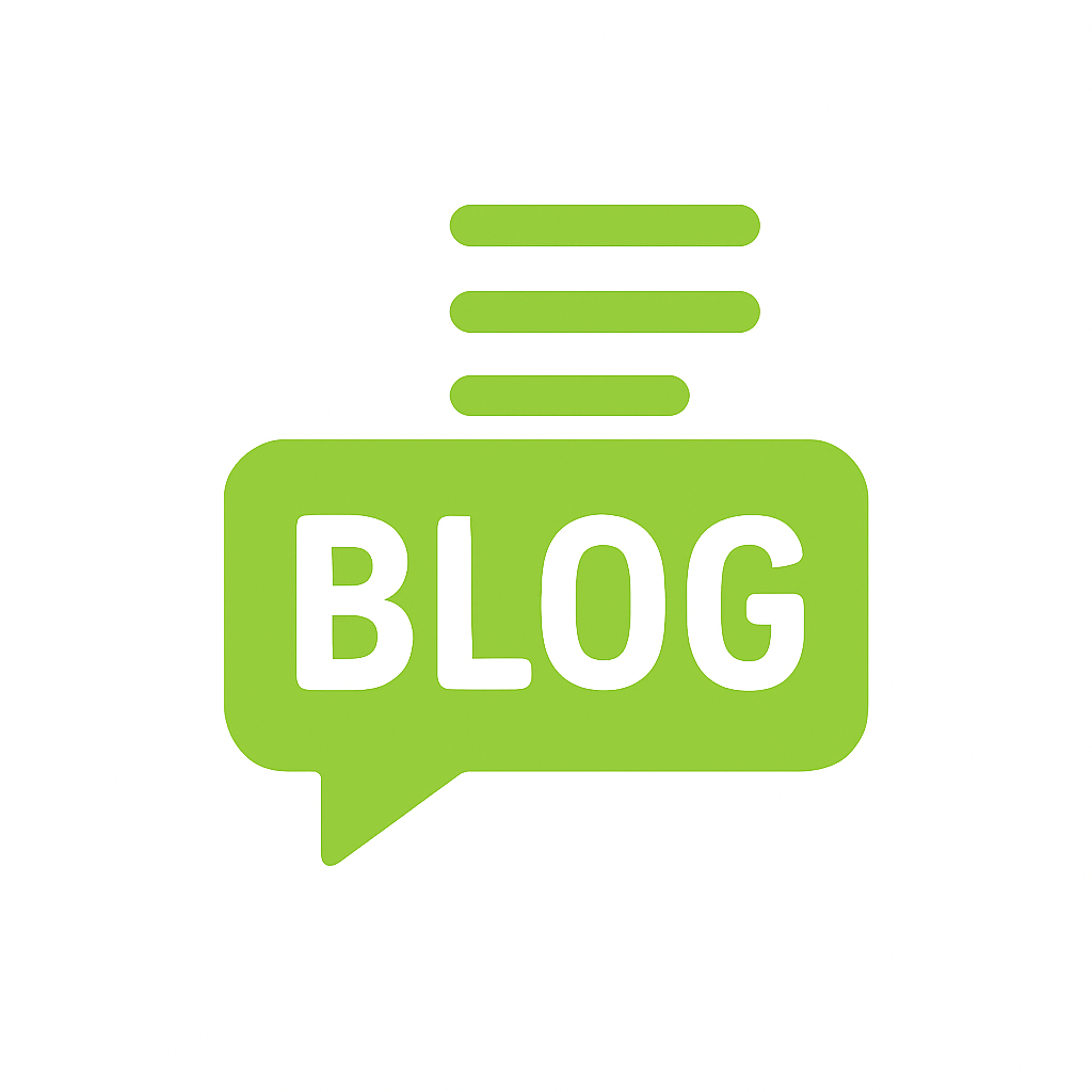 Icon für Blog in Grün und Weiß