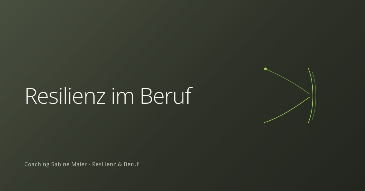 Eine feine hellgrüne Linie steigt in sanften Kurven über zwei Stationen zu einem Zielpunkt an auf dunklem Olivgrund. Beitragsbild zum Thema mangelnde Wertschätzung vom Chef, Kategorie Resilienz im Beruf.